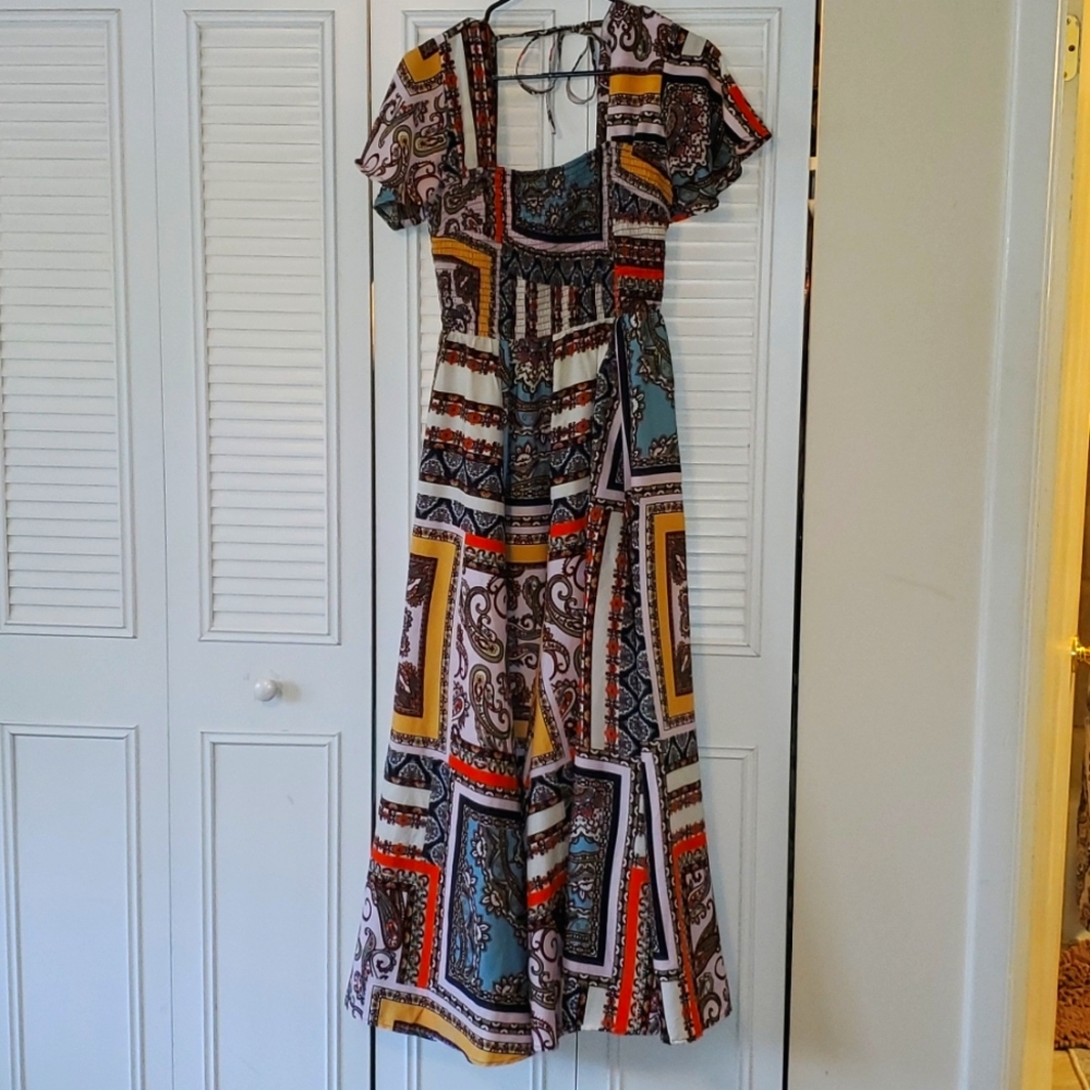 Est.1946 floor length,  print dress